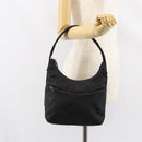GUCCI GG Canvas Shoulder Bag Black 001 3386 Auth 156046-24