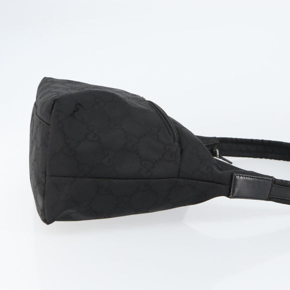 GUCCI GG Canvas Shoulder Bag Black 001 3386 Auth 156046