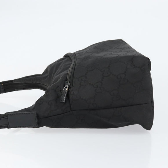 GUCCI GG Canvas Shoulder Bag Black 001 3386 Auth 156046