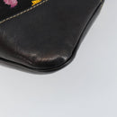 GUCCI Flora Shoulder Bag Canvas Black Gold 153029 Auth 156047-12