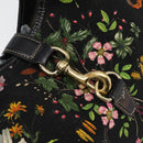 GUCCI Flora Shoulder Bag Canvas Black Gold 153029 Auth 156047-15