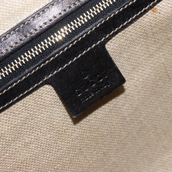 GUCCI Flora Shoulder Bag Canvas Black Gold 153029 Auth 156047