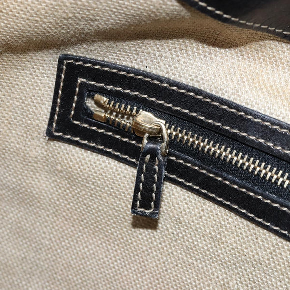 GUCCI Flora Shoulder Bag Canvas Black Gold 153029 Auth 156047