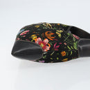 GUCCI Flora Shoulder Bag Canvas Black Gold 153029 Auth 156047-4