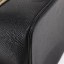 CHANEL COCO Mark Vanity Hand Bag Caviar Skin Black Gold CC Auth 156049-12
