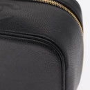 CHANEL COCO Mark Vanity Hand Bag Caviar Skin Black Gold CC Auth 156049-13