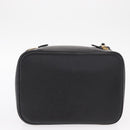 CHANEL COCO Mark Vanity Hand Bag Caviar Skin Black Gold CC Auth 156049-9