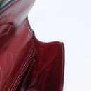 CHANEL Matelasse 25 Double Flap Paris Only Bag Lamb Skin Black CC Auth 156054-24