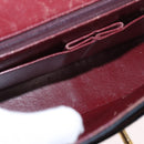 CHANEL Matelasse 25 Double Flap Chain Bag Lamb Skin Black Gold CC Auth 156055-9