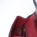 CHANEL Matelasse 25 Double Flap Chain Bag Lamb Skin Black Gold CC Auth 156055-28