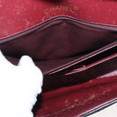 CHANEL Matelasse 25 Double Flap Chain Bag Lamb Skin Black Gold CC Auth 156055-30