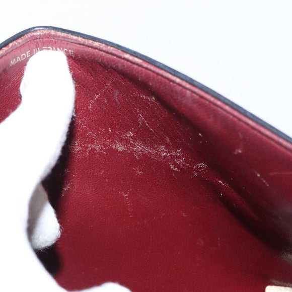 CHANEL Matelasse 25 Double Flap Chain Bag Lamb Skin Black Gold CC Auth 156055