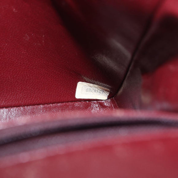 CHANEL Matelasse 25 Double Flap Chain Bag Lamb Skin Black Gold CC Auth 156055