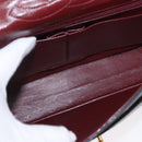 CHANEL Matelasse 25 Double Flap Paris Only Bag Lamb Skin Black CC Auth 156056-9