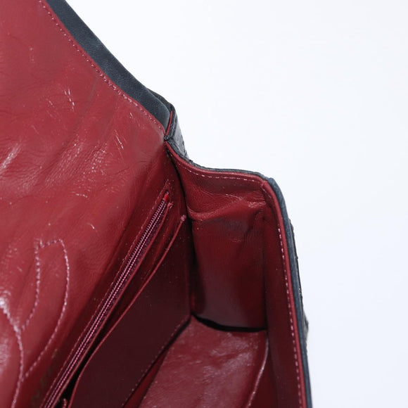 CHANEL Matelasse 25 Double Flap Paris Only Bag Lamb Skin Black CC Auth 156056