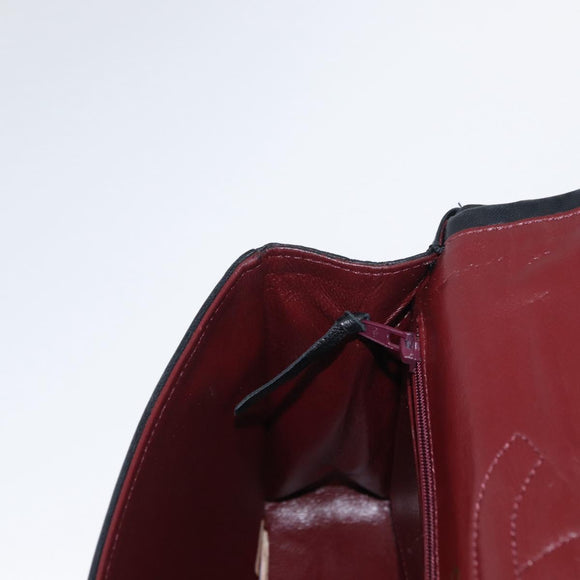 CHANEL Matelasse 25 Double Flap Paris Only Bag Lamb Skin Black CC Auth 156056