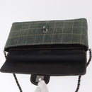 CHANEL Choco Bar Chain Shoulder Bag Denim Blue CC Auth 156057-20