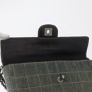 CHANEL Choco Bar Chain Shoulder Bag Denim Blue CC Auth 156057-21