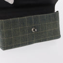 CHANEL Choco Bar Chain Shoulder Bag Denim Blue CC Auth 156057-22