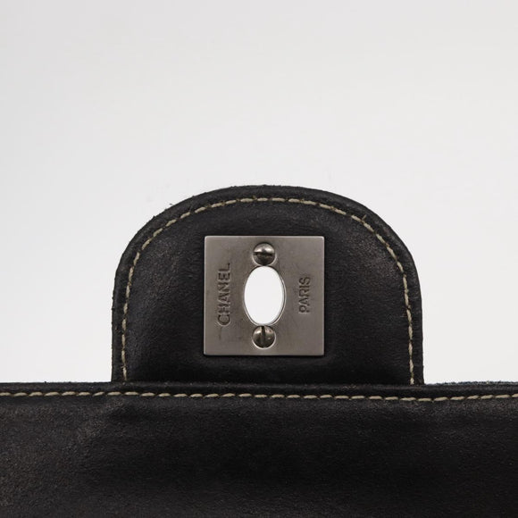 CHANEL Choco Bar Chain Shoulder Bag Denim Blue CC Auth 156057