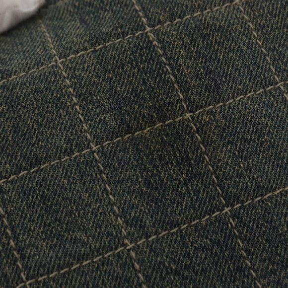 CHANEL Choco Bar Chain Shoulder Bag Denim Blue CC Auth 156057