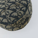 Christian Dior Trotter Canvas Saddle Accessory Pouch Navy Gold Auth 156060-14