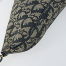 Christian Dior Trotter Canvas Saddle Accessory Pouch Navy Gold Auth 156060-16
