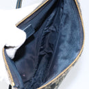 Christian Dior Trotter Canvas Saddle Accessory Pouch Navy Gold Auth 156060-11