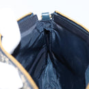 Christian Dior Trotter Canvas Saddle Accessory Pouch Navy Gold Auth 156060-19