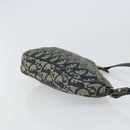 Christian Dior Trotter Canvas Saddle Accessory Pouch Navy Gold Auth 156060-3