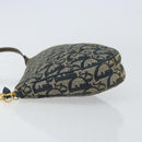 Christian Dior Trotter Canvas Saddle Accessory Pouch Navy Gold Auth 156060-4