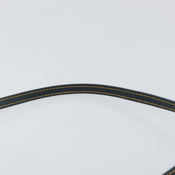 Christian Dior Trotter Canvas Saddle Accessory Pouch Navy Gold Auth 156060