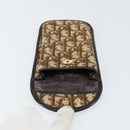 Christian Dior Trotter Canvas Pouch Beige Gold Auth 156062-9