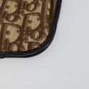 Christian Dior Trotter Canvas Pouch Beige Gold Auth 156062-5