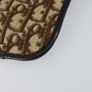Christian Dior Trotter Canvas Pouch Beige Gold Auth 156062-7
