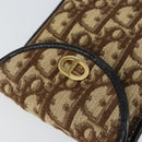 Christian Dior Trotter Canvas Pouch Beige Gold Auth 156062-9
