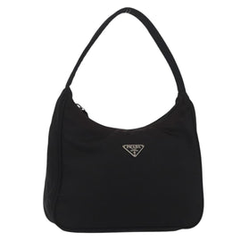 PRADA Hand Bag Nylon Black Auth 156063