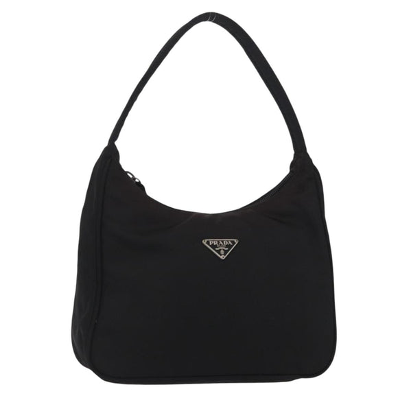 PRADA Hand Bag Nylon Black Auth 156063