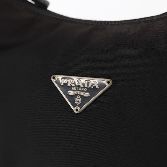 PRADA Hand Bag Nylon Black Auth 156063