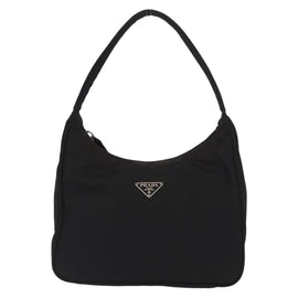 PRADA Hand Bag Nylon Black Auth 156063 - 0