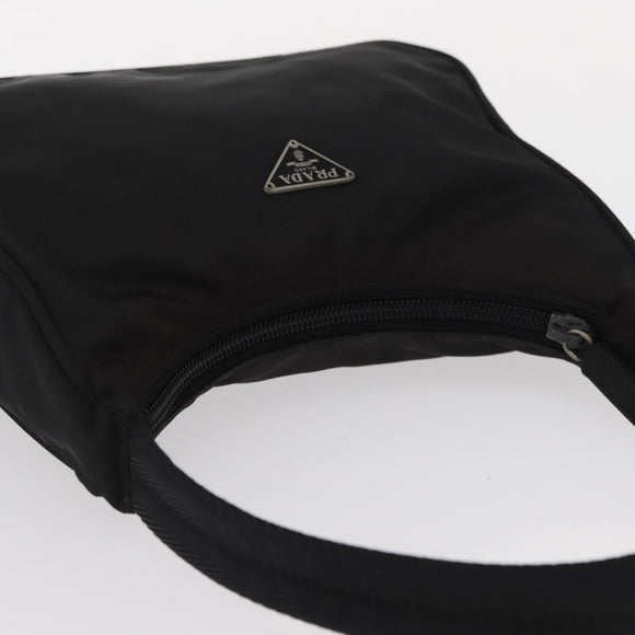 PRADA Hand Bag Nylon Black Auth 156063