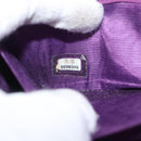 CHANEL COCO Mark Long Wallet Caviar Skin Purple Gold CC Auth 156066-12