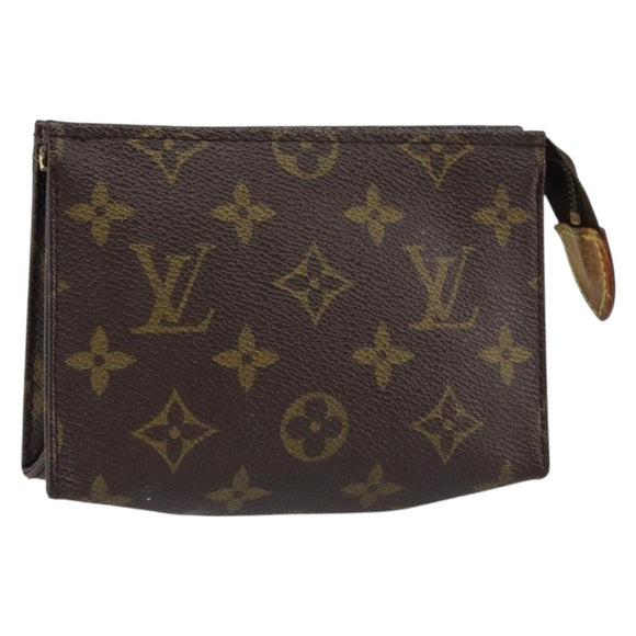 LOUIS VUITTON Monogram Poche Toilette 15 Pouch M47546 LV Auth 156074
