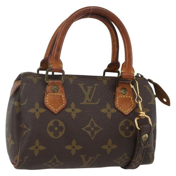 LOUIS VUITTON Monogram Mini Speedy Hand Bag M41534 LV Auth 156075
