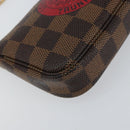 LOUIS VUITTON Damier Ebene T&B Mini Pochette Accessoires N58011 LV Auth 156077-15