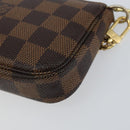 LOUIS VUITTON Damier Ebene T&B Mini Pochette Accessoires N58011 LV Auth 156077-16