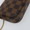 LOUIS VUITTON Damier Ebene T&B Mini Pochette Accessoires N58011 LV Auth 156077-17