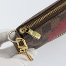 LOUIS VUITTON Damier Ebene T&B Mini Pochette Accessoires N58011 LV Auth 156077-9