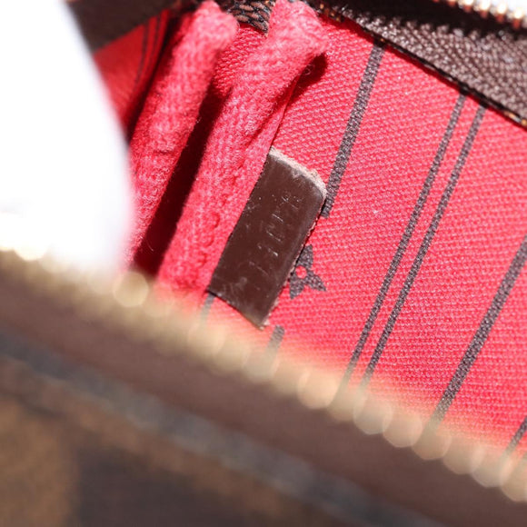 LOUIS VUITTON Damier Ebene T&B Mini Pochette Accessoires N58011 LV Auth 156077