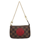 LOUIS VUITTON Damier Ebene T&B Mini Pochette Accessoires N58011 LV Auth 156077-13